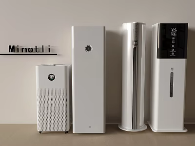 Minotti Modern White Home Appliances With Various Vertical Designs For Daily Use 3d model