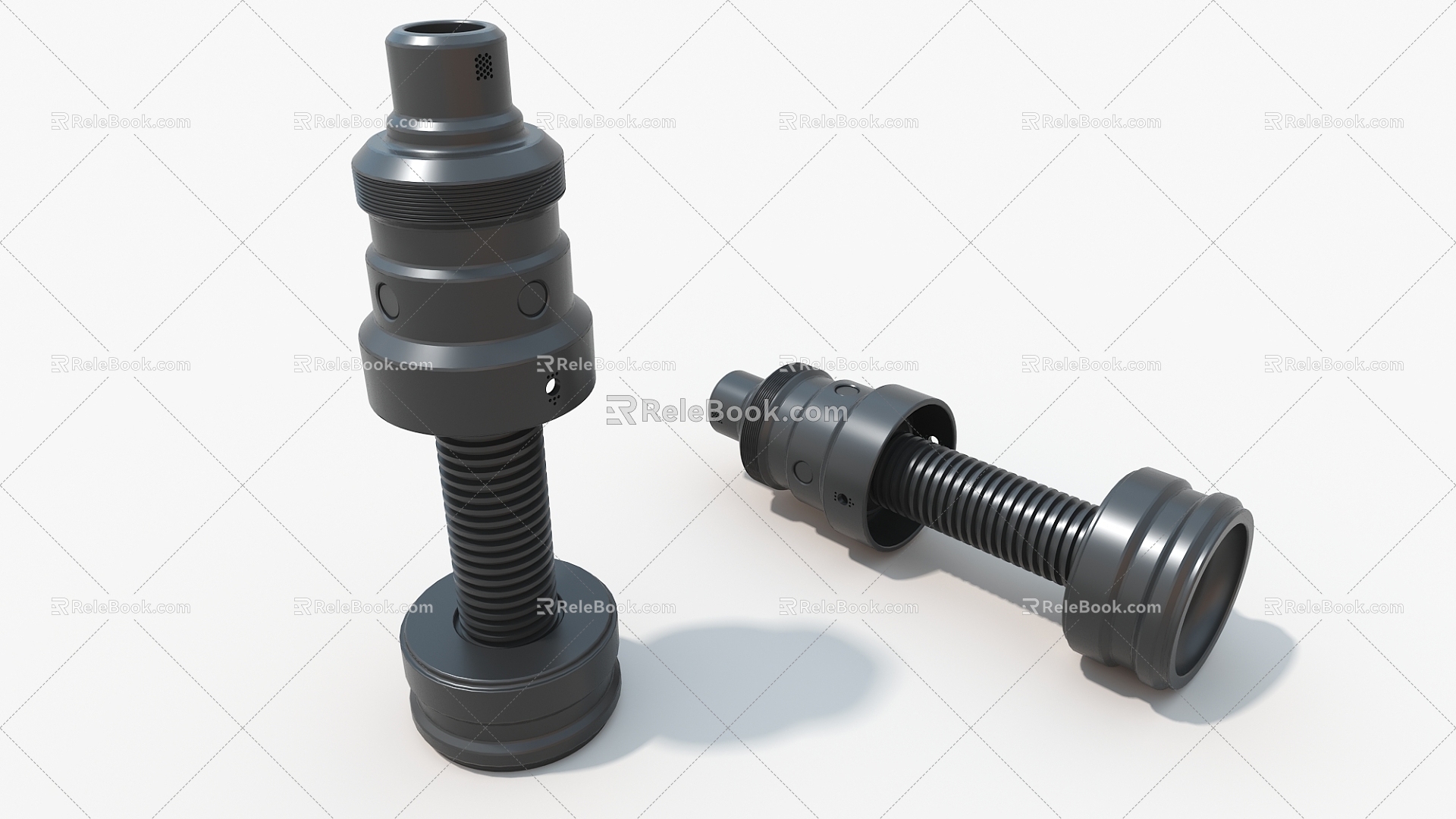 Screw mechanical device Cypunk cylinder hard surface high-tech industrial parts 3d model