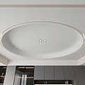Modern Ceiling Design With Circular Shape Recessed Lights And Sleek Frame