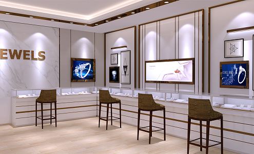 Modern Jewelry Store 3d model