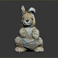 Adorable Fluffy Light Brown Standing Stuffed Kangaroo Doll Toy
