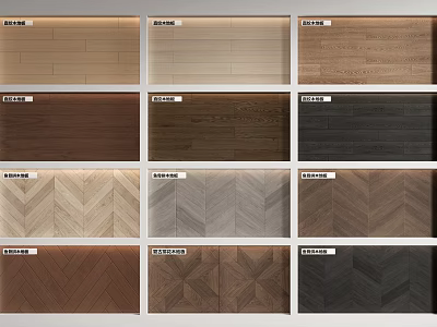 Diverse Wooden Flooring Options With Different Colors Patterns Textures And Styles 3d model
