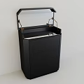 Modern Black Dressing Table With Drawers And Mirror Top Contemporary Design