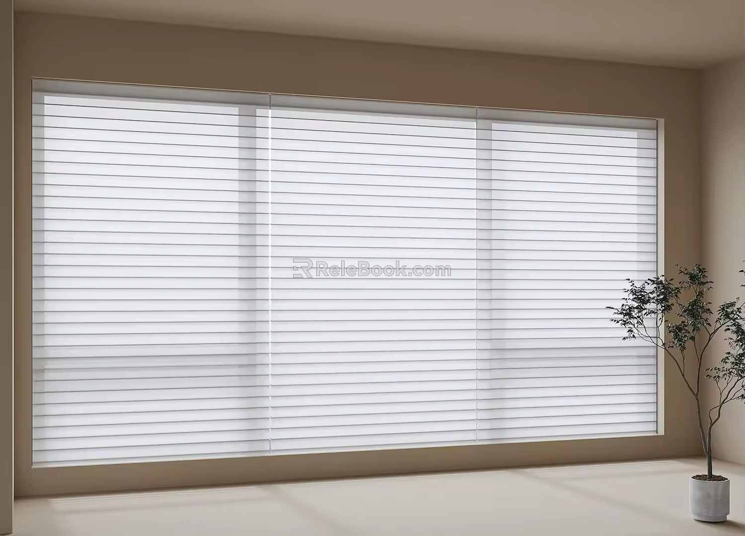 modern venetian blinds curtain window 3d model