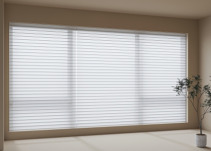 modern venetian blinds curtain window 3d model