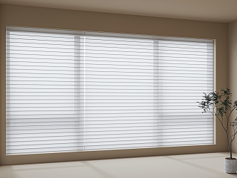 modern venetian blinds curtain window 3d model