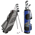 Golf Sports Equipment Bags Featuring William Staff Gray And Callaway Blue With Golf Clubs