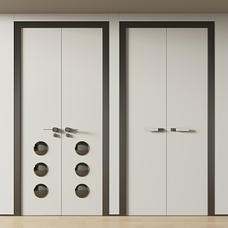 Modern double door 3d model