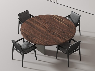 Modern Dining Table and Chair 3d model