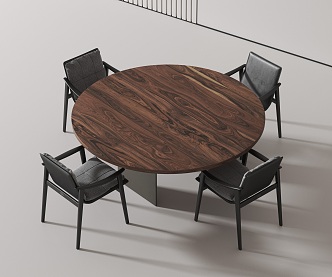 Modern Dining Table and Chair 3d model