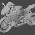 Modern Motorcycle 3d model