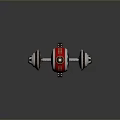 Futuristic Metallic Mechanical Device With Red Cylindrical Body Multiple Discs Control Buttons And Glowing Elements