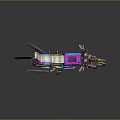 Vibrant Modern Motorcycle With UAE Flag Pink Blue Yellow Colors Cyberpunk Styling Details