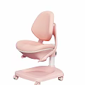 Pink Modern Leisure Chair With Breathable Mesh Backrest And Stable Round Base