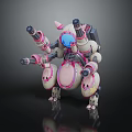 Modern Robot Warrior Mechanical Combat Police Mechanical Armor 3d model