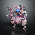 Modern Robot Robot Warrior Mechanical Combat Police Mechanical Armor 3d model