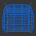 Modern Wicker Bar Stool With Armrest Black Seat And Metal Frame