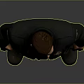 3D Male Character Model Wearing Black Jacket Gray Pants And Boots Standing