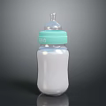 Practical Baby Bottle With Green Lid Transparent Body And 500ml Capacity For Infants