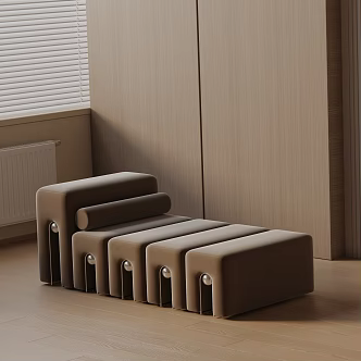Modern shoe changing stool 3d model