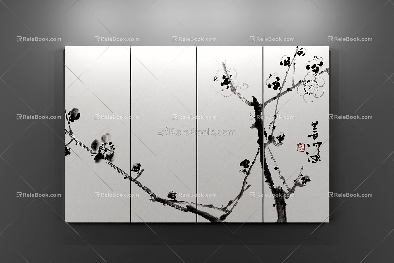 New Chinese Decorative Painting 3d model