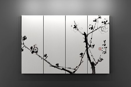 New Chinese Decorative Painting 3d model