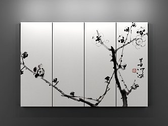 New Chinese Decorative Painting 3d model