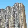Modern High-Rise Residential Buildings Exterior Design With Glass Curtain Walls And Balconies