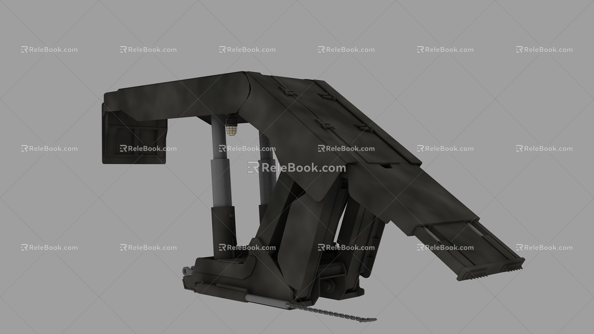 Hydraulic Support Two-column Cover Type Caving Coal Hydraulic Support Coal Mine Hydraulic Support Coal Mine Jack Mining Equipment Industrial Equipment 3d model