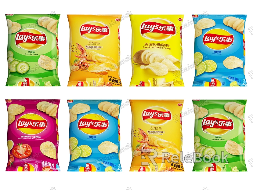 Modern Snack Packaging Packaging Bag Food Food Snack Potato Chips Beverage Coke Supermarket Goods Food Packaging Spicy Strip model