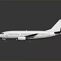 Detailed White Commercial Airplane Model With Engines Wings And Tail On Gray Background