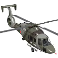 Detailed View of Military Camo Helicopter 602 with Rotors Tail and Cockpit Features