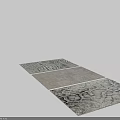Three Different Textured Square Rugs With Snake Skin Gray Woven And Zebra Stripe Patterns