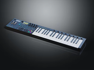 Alesis VI49 Digital MIDI Keyboard With Synth Keys Control Knobs And LCD Panel 3d model