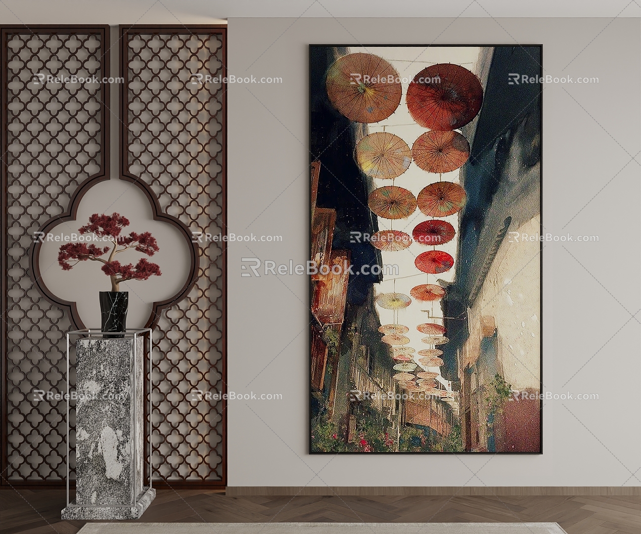 New Chinese Decorative Painting 3d model