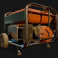 Orange And Black EX9000S Generator With Portable Wheels For Reliable Power Supply