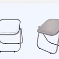 Modern Leisure Chairs With Metal Frame Transparent And Light Colored Seats Backrests