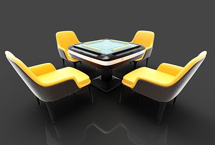 Modern Mahjong Table and Chair Sofa Leisure Table and Chair 3d model