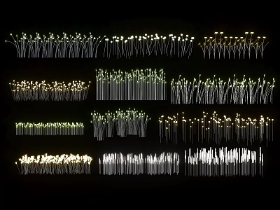 Modern Outdoor LED Lights for Garden Decoration with Warm Glow Effect 3d model