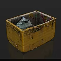 Yellow Textured Storage Box For Organizing Household Items And Small Accessories