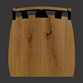 Wooden Chair For Home Furniture With Simple Design Curved Back And Carved Details