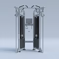 Professional Gym Fitness Equipment With Metal Frame Black Panels Handles And Control