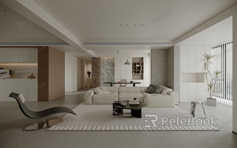 Minimalist Home Living Room Horizontal Hall Living Room Without Main Lamp model