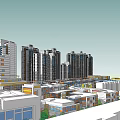 Modern High rise Residential Buildings With Glass Facade And Urban Surroundings