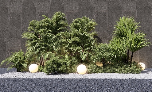 Modern Plant Heap Landscape 3d model