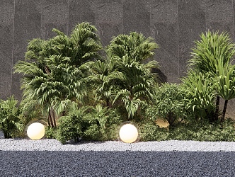 Modern Plant Heap Landscape 3d model