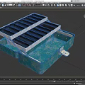 Teal Blue Metal Toolbox With Divided Compartments For Hardware Tools Organization