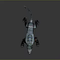 Futuristic Mechanical Beast With Glowing Red Eyes And Sharp Metallic Claws