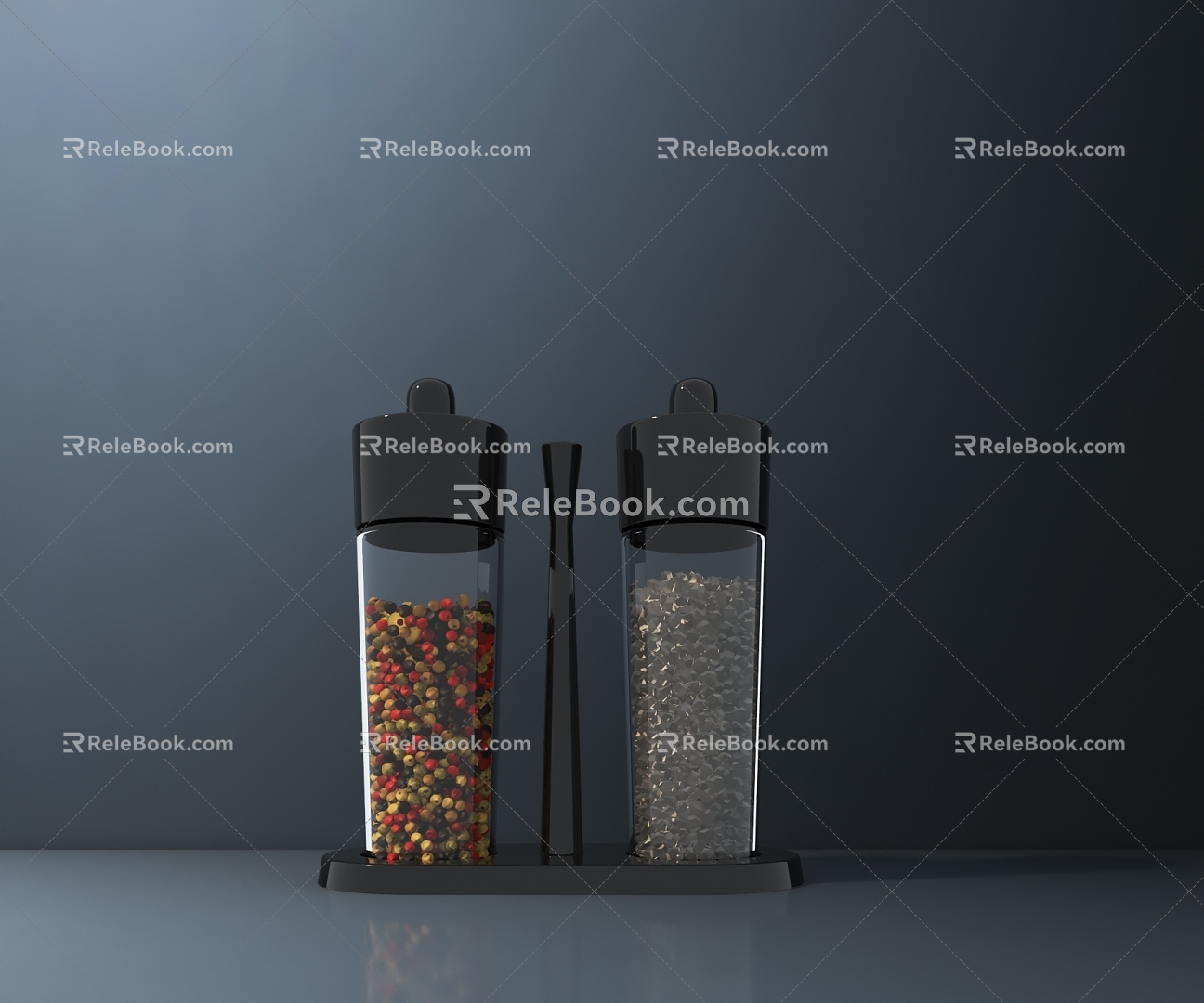 Modern seasoning tank refrigerator double-opening refrigerator water machine household appliances 3d model