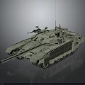 Military Armored Combat Vehicle With Main Cannon Heavy Duty Tracks And Mounted Weapons